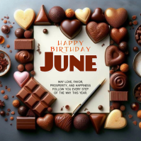 Brown Joyful Birthday Celebration Logo template