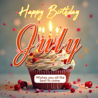 Brown Joyful Birthday Celebration Logo template