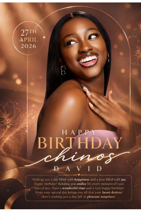 Brown Joyful Birthday Celebration Poster Template | PosterMyWall