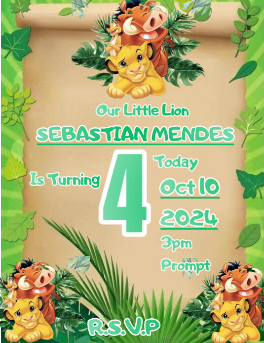 Brown Joyful Birthday  Flyer (us Letter) template