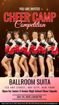Brown Brown Joyful Cheers Camp Competition 2025 Instagram Story Instagram Story Template