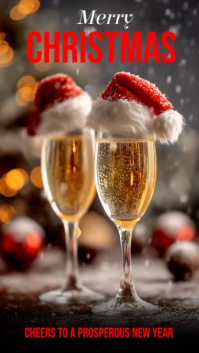 Brown Joyful Cheers To New Year  Instagram Story template