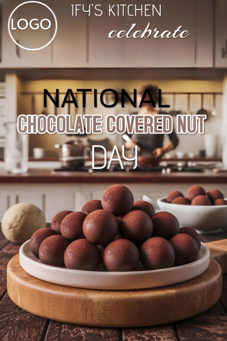 Brown Joyful Chocolate Day Poster Template | PosterMyWall
