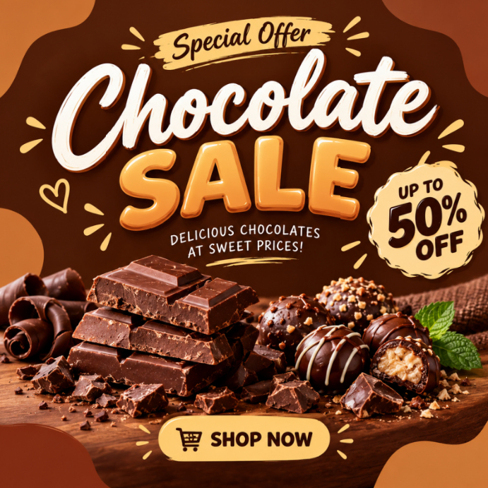 Chocolate Sale Instagram Ad Template | PosterMyWall