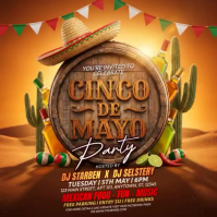 Brown Joyful Cinco de Mayo Party Instagram Post Video template