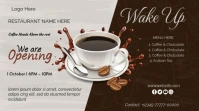 Brown Joyful Coffe Shop Digital Display (16:9) template