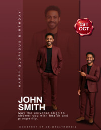 Brown Joyful Collage.Custom Happy Birthday Flyer 2025 2026  Flyer (us Letter) template