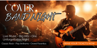 Brown Cover Band Night Eventbrite-banner Template