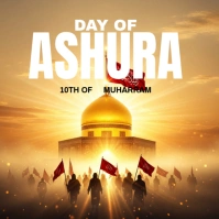 Brown Joyful Day Of Ashura Instagram Post template