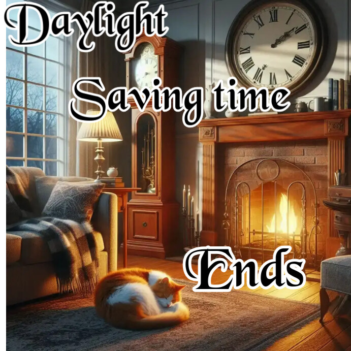 Brown Joyful Daylight Savings Time Ends Instagram Post Template ...