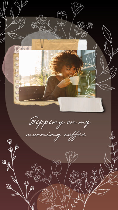 Brown Joyful Earth Color Instagram Story Template | PosterMyWall