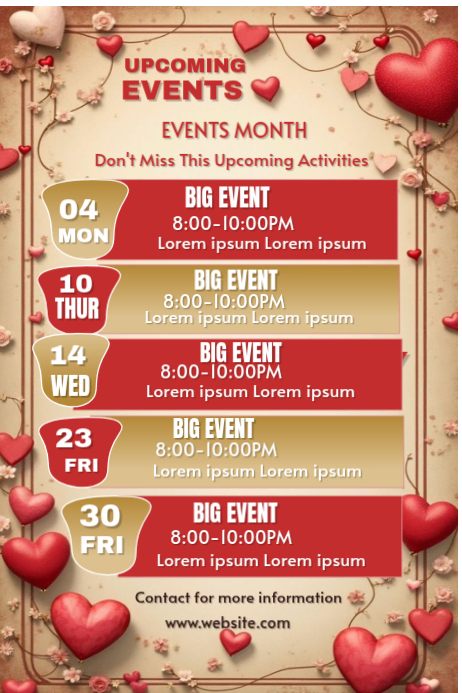 Brown Joyful Event Flyer Design Event Poster Template Upcoming Event ...