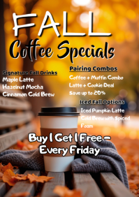 Naranja Fall Coffee Specials A1 Template