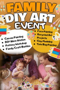 Family DIY Art Event Plakat Template
