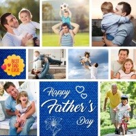 Brown Joyful Father's Day Instagram Post Instagram-opslag template