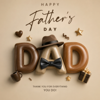 Brown Joyful Father's Day Instagram Post template
