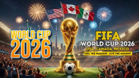 Brown Joyful FIFA World Cup 2026 Digital Display Video Цифровой дисплей (16 : 9) template