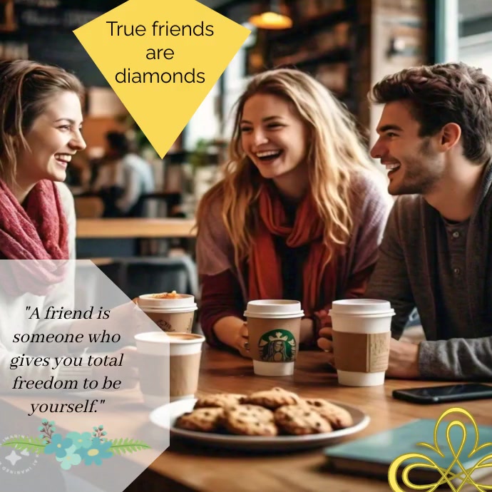 Brown Joyful Friendship Instagram Post Template | PosterMyWall