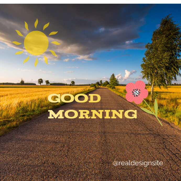 Brown Joyful Good Morning Instagram Post Template | PosterMyWall