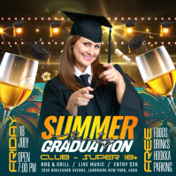 Brown Graduation Party Instagram Plasing Template
