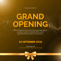Brown Joyful Grand Opening  Instagram Post template
