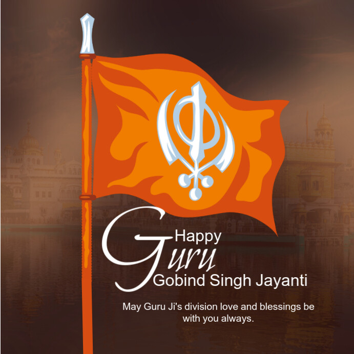 Copy of Brown Joyful Guru Gobind Singh Jayanti Instagram Post ...