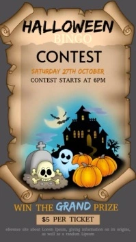 Brown Joyful Halloween Bingo Instagram Story template