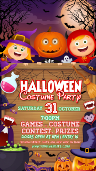 Brown Halloween Costume Party Instagram-verhaal Template