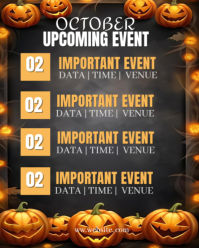 Brown Halloween Event Instagram Portrait Template