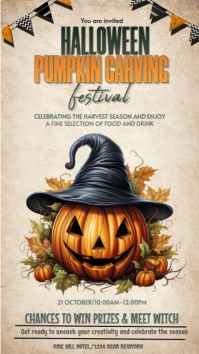 Brown Joyful Halloween Instagram Story template