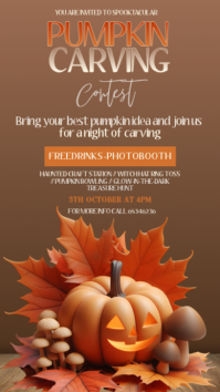 Brown Joyful Halloween Instagram Story template