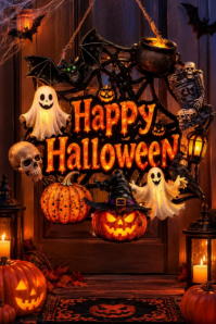 Noir Halloween Celebration Poster Template