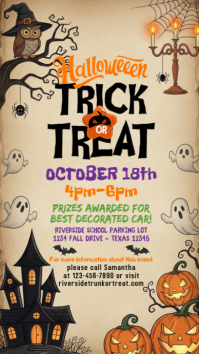 Brown Trunk or Treat Event История на Instagram Template
