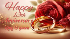 Brown Joyful Happy Anniversary Tem Twitter Post template