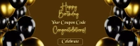 Brown Joyful Happy Birthday Email Header template