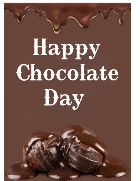 Brown Joyful Happy Chocolate Day Flyer (us Letter) Template | PosterMyWall