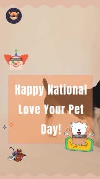 Braun Brown Joyful Happy National Pet Day Instagram Reel Instagram Reel Template