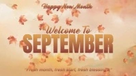 Brown Joyful Happy New Month Digital Display (16:9) template