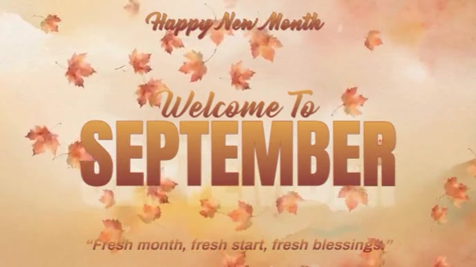Brown Joyful Happy New Month Digital Display (16:9) template