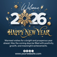 Brown Joyful Happy New Year Instagram Post template