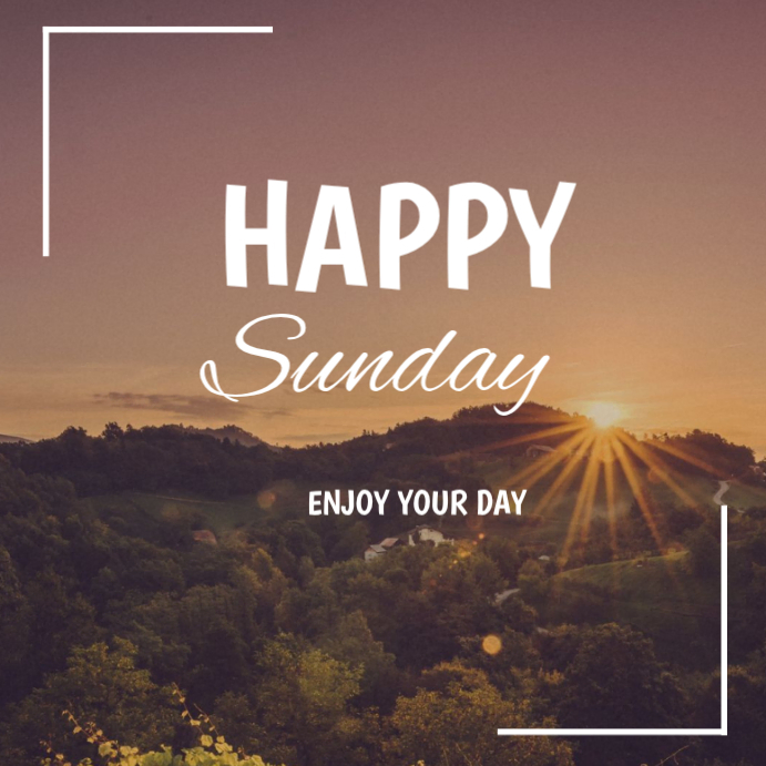 Brown Joyful Happy Sunday Instagram Post Template | PosterMyWall