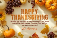 Brown Joyful Happy Thanksgiving  Label template
