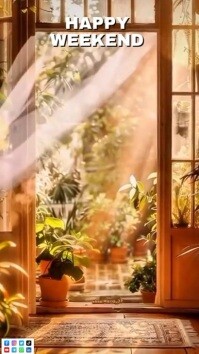 Brown Joyful Happy Weekend Youtube Short template