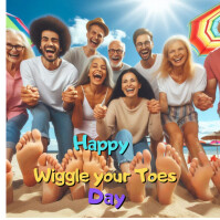 Brown Joyful Happy Wiggle Your Toes Day  Instagram Post Instagram-Beitrag template