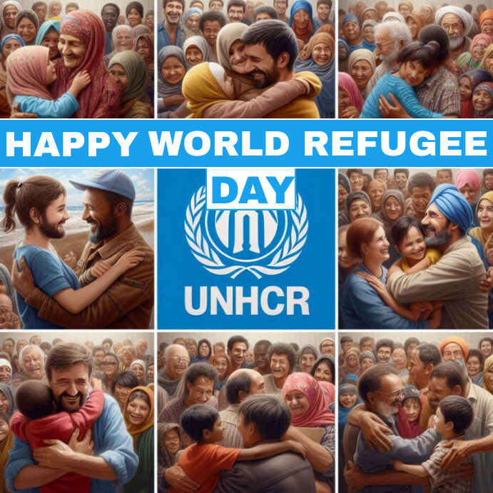Brown Joyful Happy World Refugee Day Instagr Template | PosterMyWall