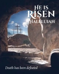 Brown Joyful He Is Risen Instagram Portrait template