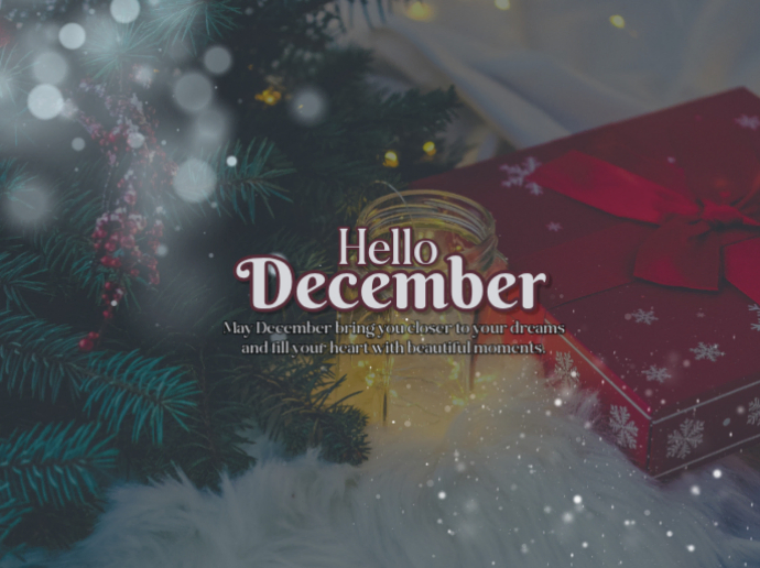 December Greetings Presentation Template | PosterMyWall