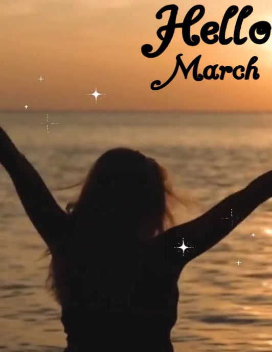 Brown Joyful Hello March Animation Video Flyer (us Letter) Template ...