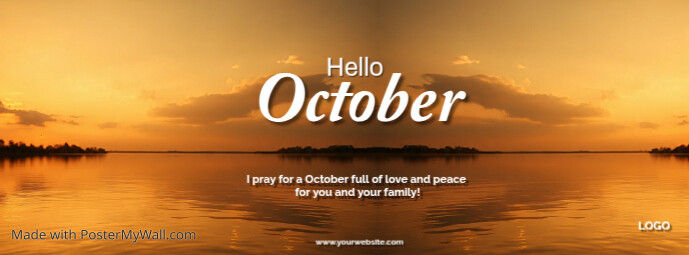 Copy of Brown Joyful Hello September Happy New Month Facebook Cover ...