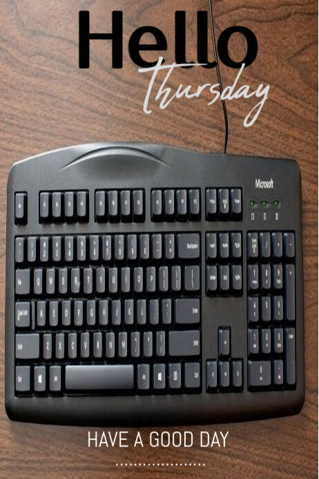 Brown Joyful Hello Thursday Poster Template | PosterMyWall